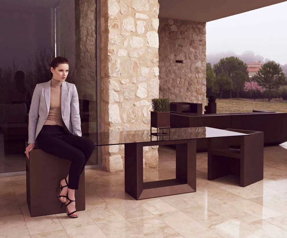 Gartentisch Vela 200x100 cm von Vondom, aus Polyethylenharz