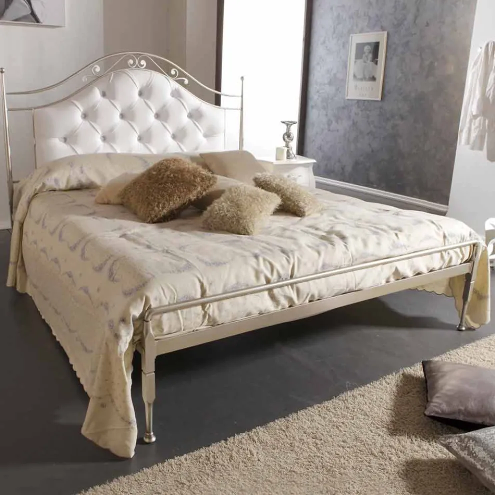 Doppelbett gepolstert handgefertigt 160x190 cm aus Eisen Gracie