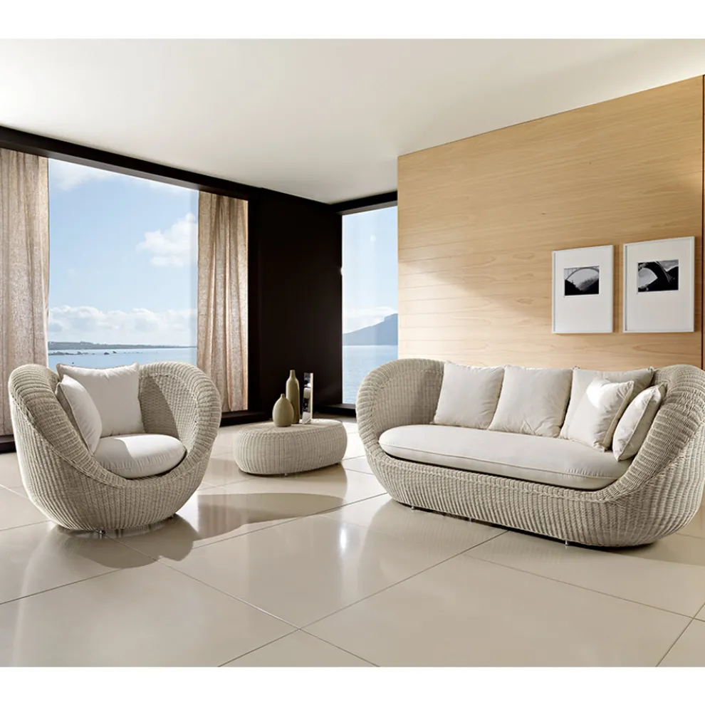 Gartenlounge-Set aus handgeflochtenem Polyrattan - Eder