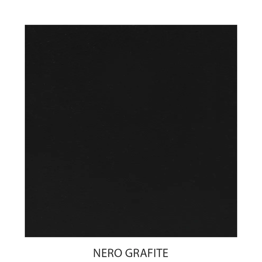 Nachttisch aus Eisenrohr, Graphitschwarz-Finish, hergestellt in Italien – Santorini