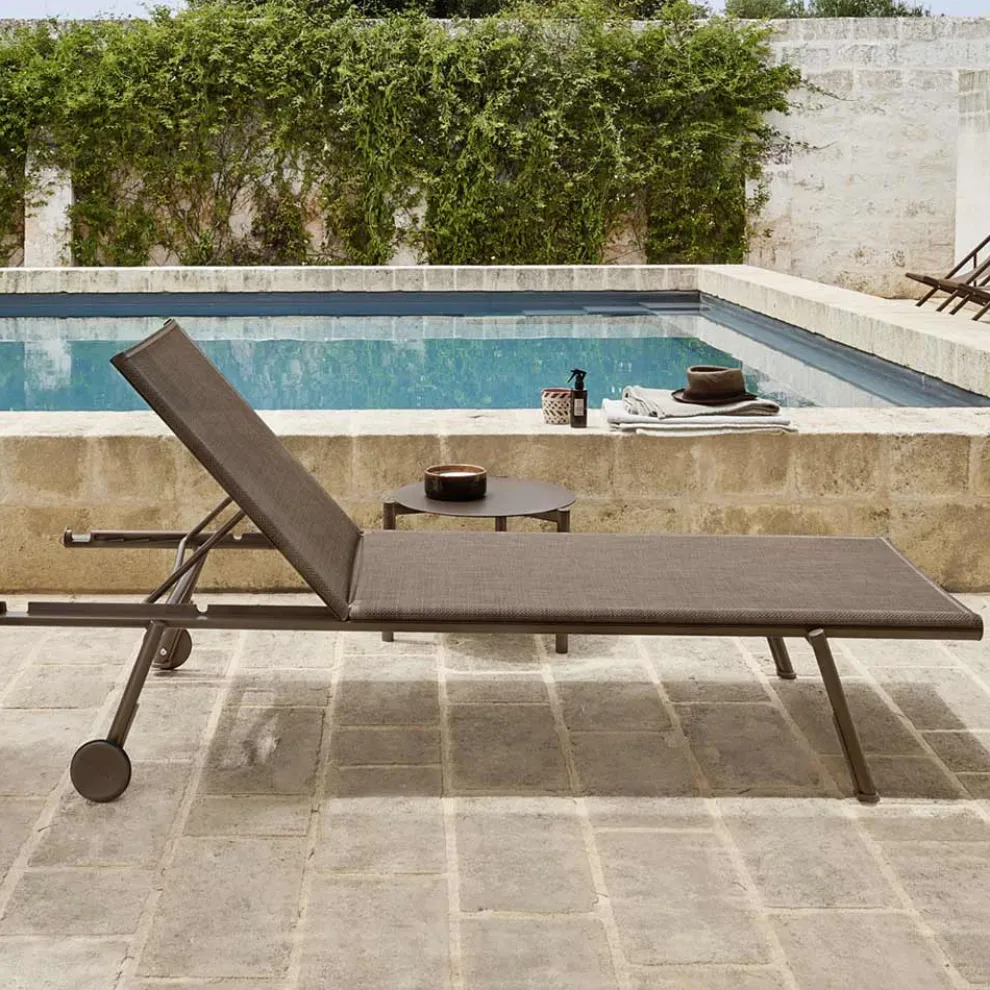 Gartenliege aus Aluminium und technischem Gewebe - Bahia von Varaschin