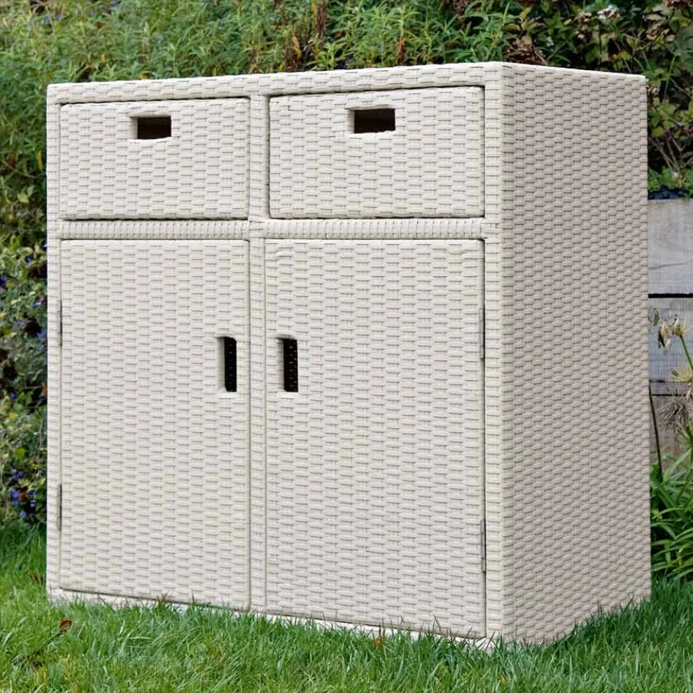 Gartenschrank aus handgewebtem Polyrattan - Zoltan
