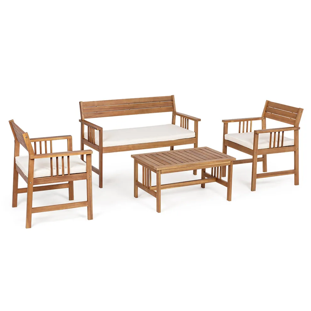 Wohnzimmer 4 Garten Holzzubehör Elegantes Design für den Außenbereich - Roxen