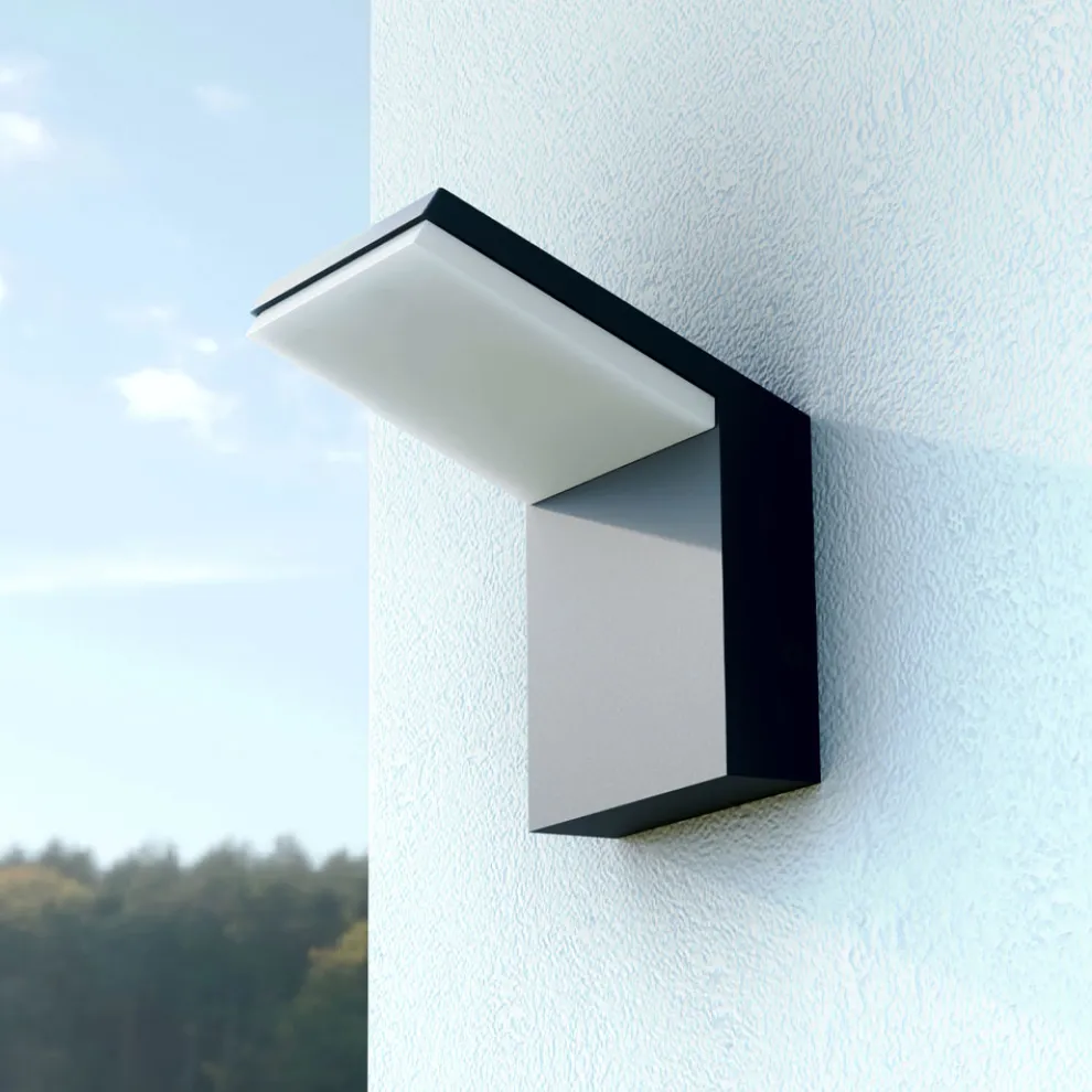 18W LED Flutlicht Außenwandleuchte aus weißem oder schwarzem Aluminium - Nerea