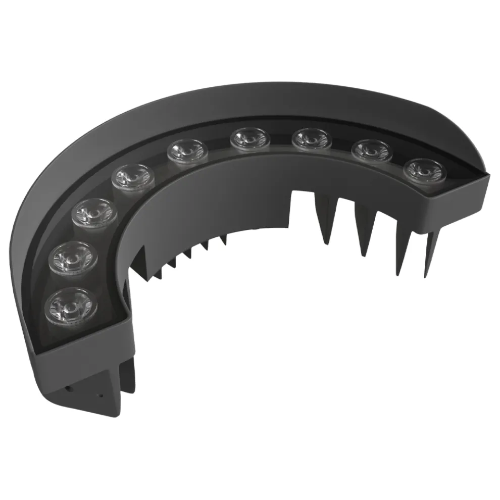 9W LED-Außenstrahler in mattschwarzem Aluminium-Finish - Tudor