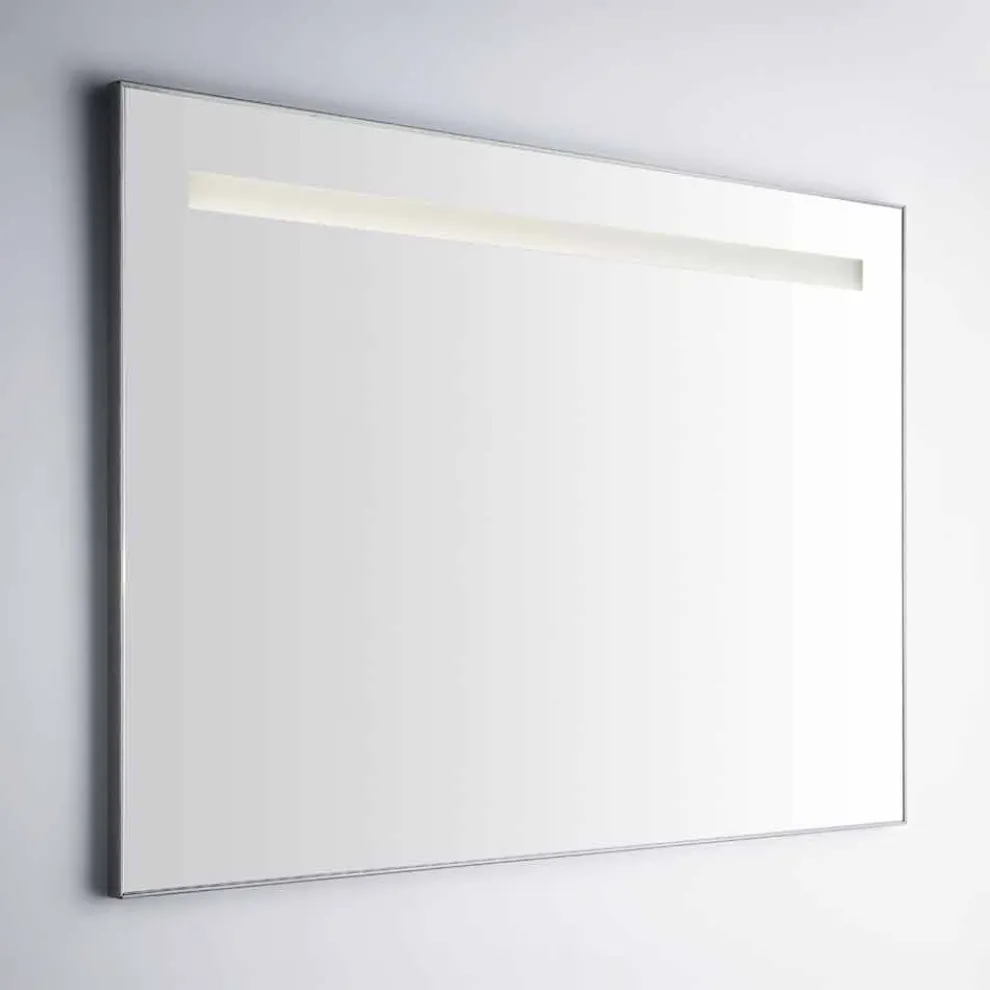 Wand Badezimmerspiegel mit Rahmen aus ähnlichem Aluminium Made in Italy - Tobi