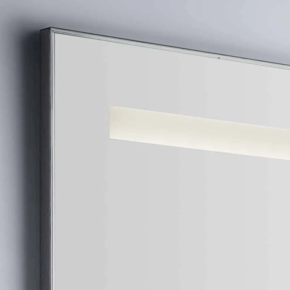 Wand Badezimmerspiegel mit Rahmen aus ähnlichem Aluminium Made in Italy - Tobi