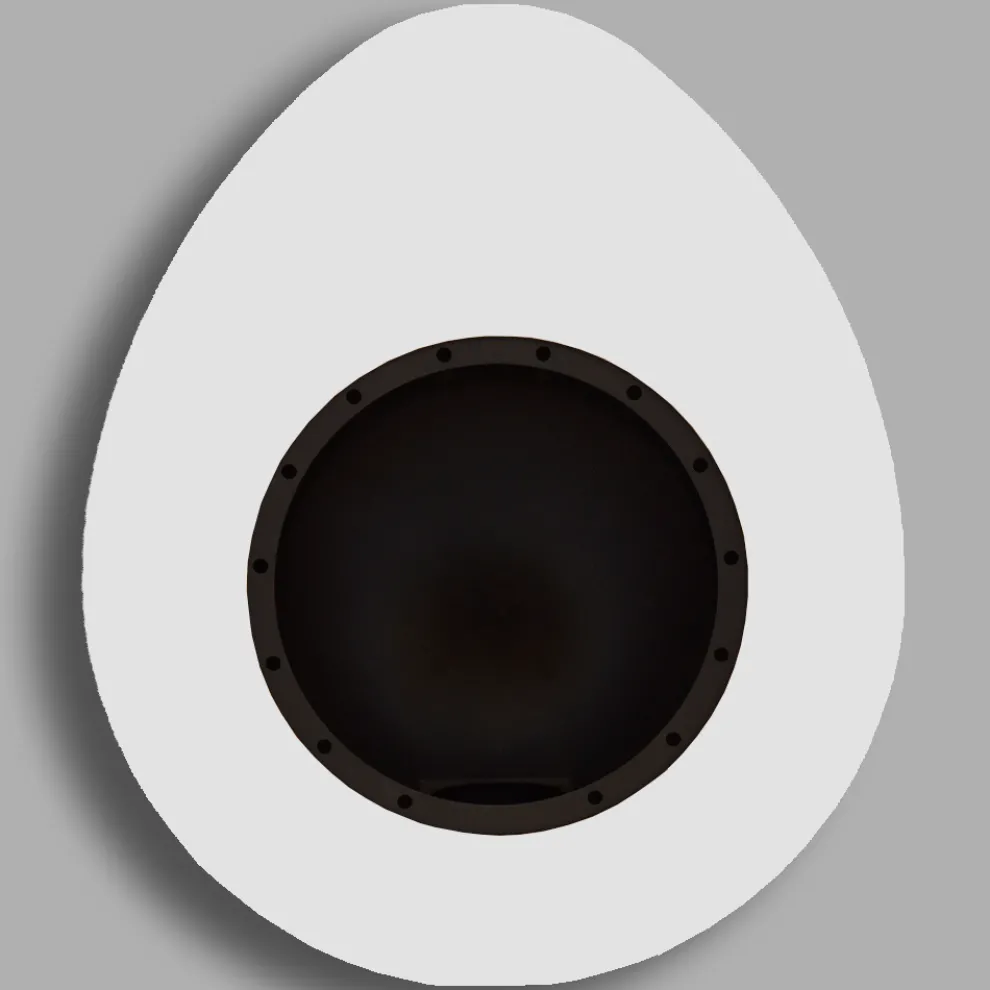 Wand Bioethanol Kamin in ovalem Design lackierter Stahl - Guiscard