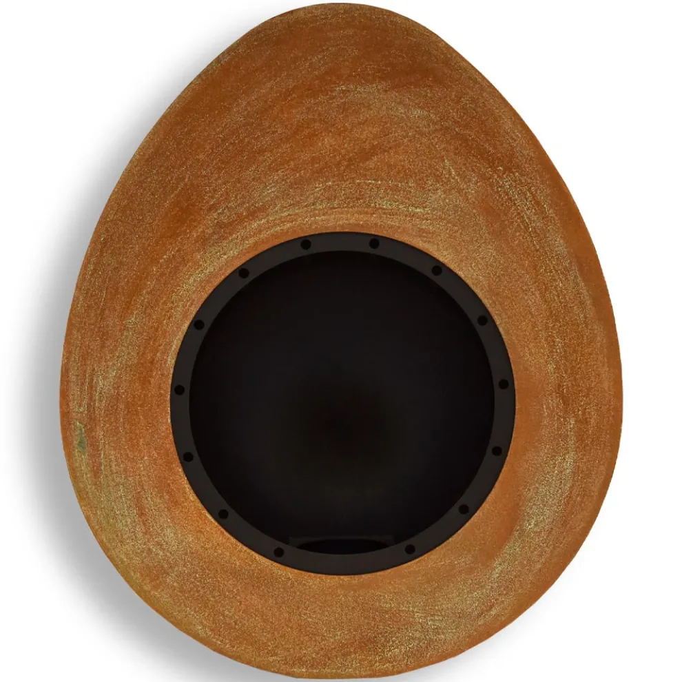 Wand Bioethanol Kamin in ovalem Design lackierter Stahl - Guiscard