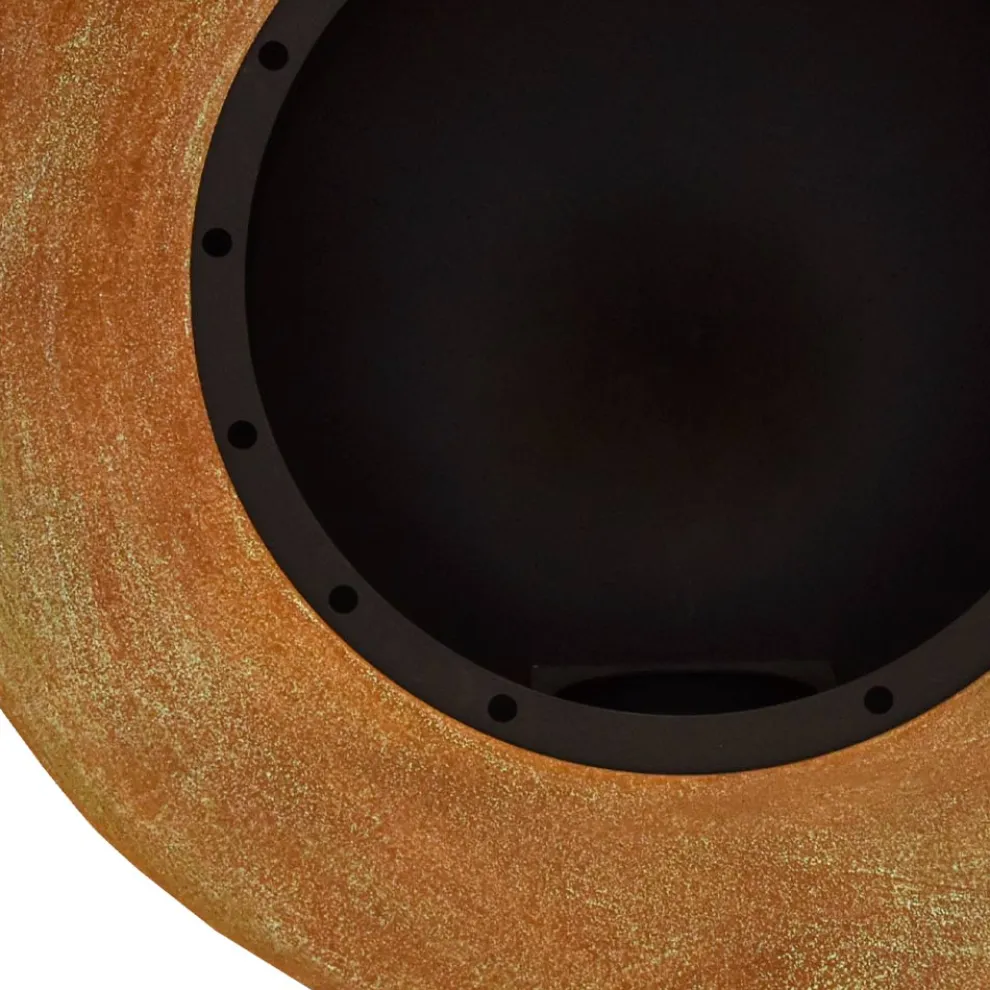 Wand Bioethanol Kamin in ovalem Design lackierter Stahl - Guiscard