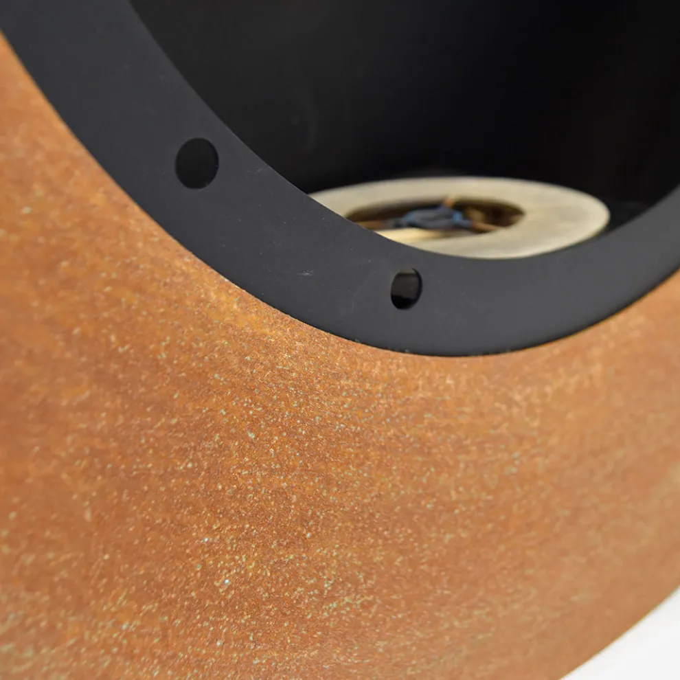 Wand Bioethanol Kamin in ovalem Design lackierter Stahl - Guiscard