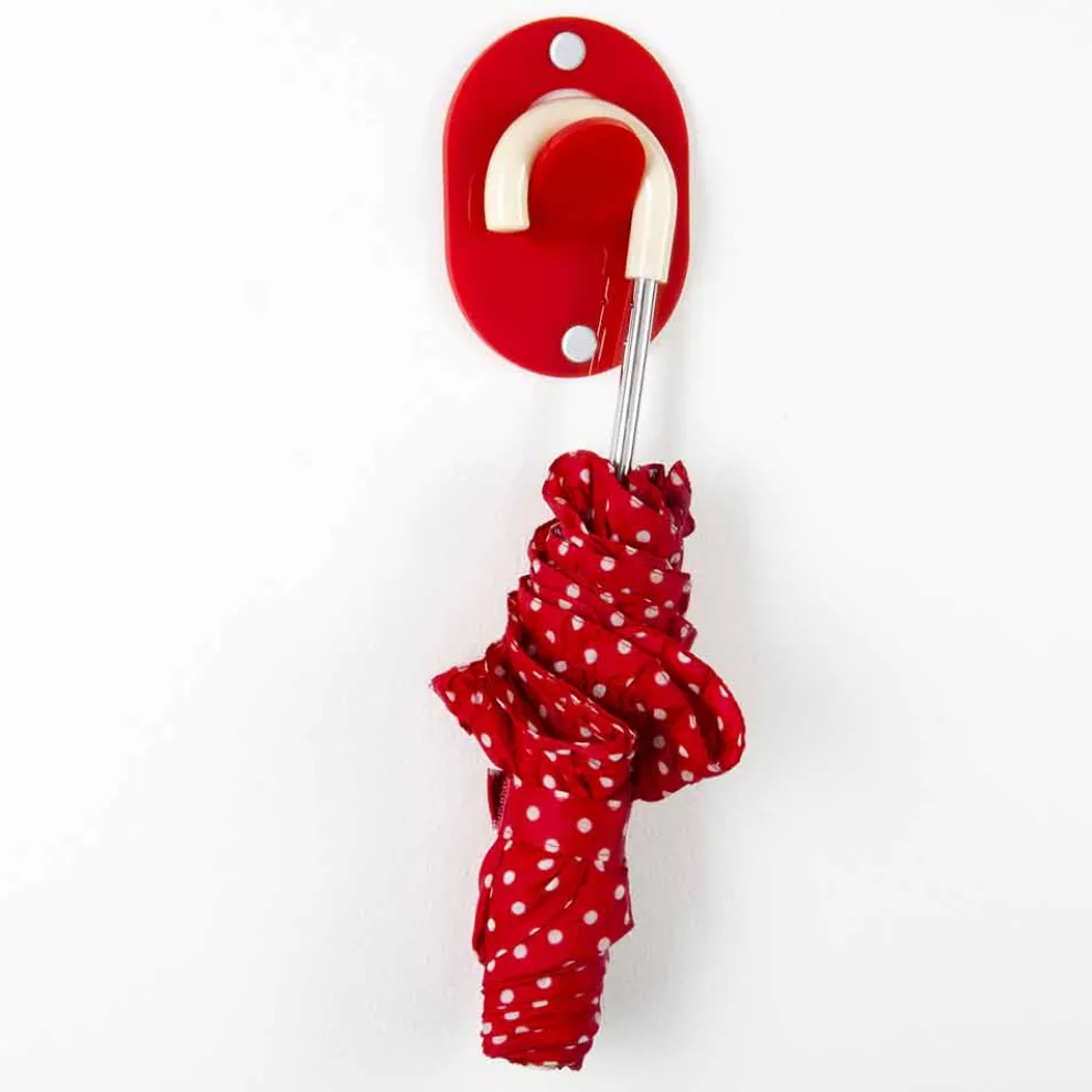 Wand Kleiderbügel aus farbigem Plexiglas 5 Stück Clip Design - Freddie