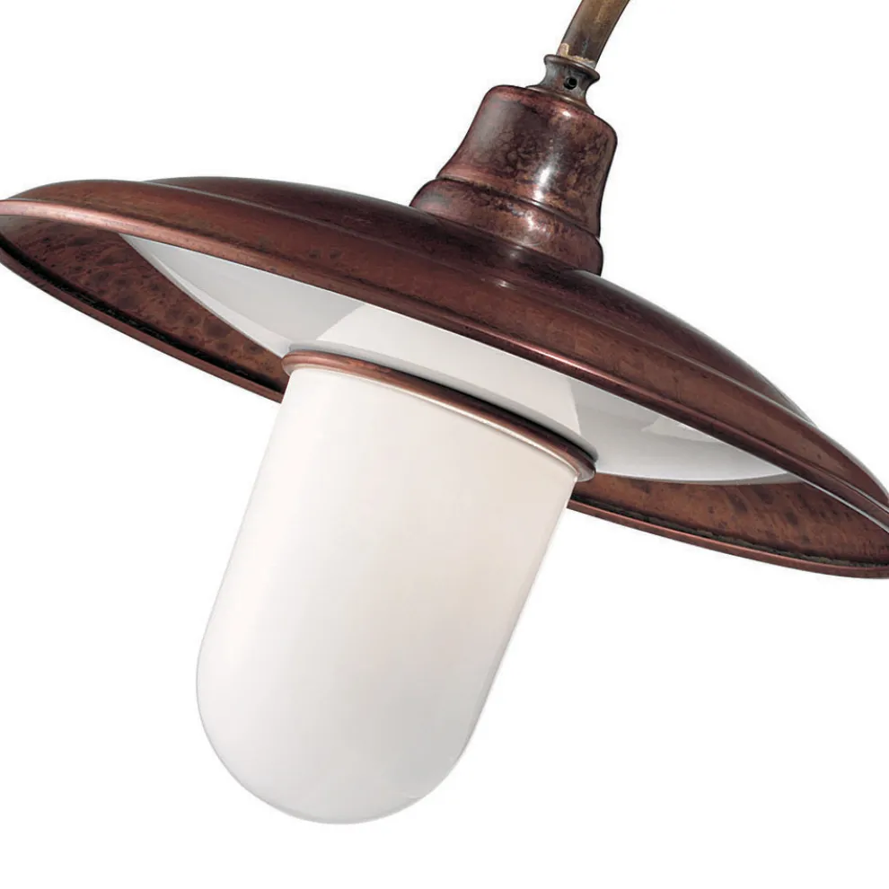 Wandapplikation aus Messing, Kupfer und Glas - Schnecke