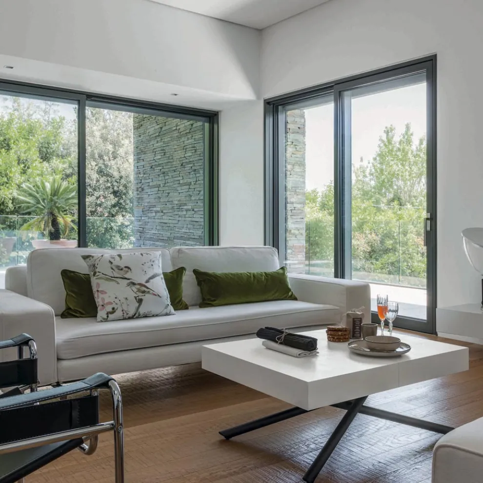 Wandelbarer Couchtisch aus Holz und Metall, Made in Italy - Sanrocco