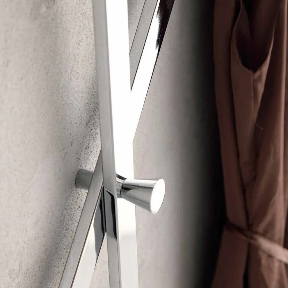 Wandgarderobe aus lackiertem Metall mit 5 Stiften Made in Italy - Olmium