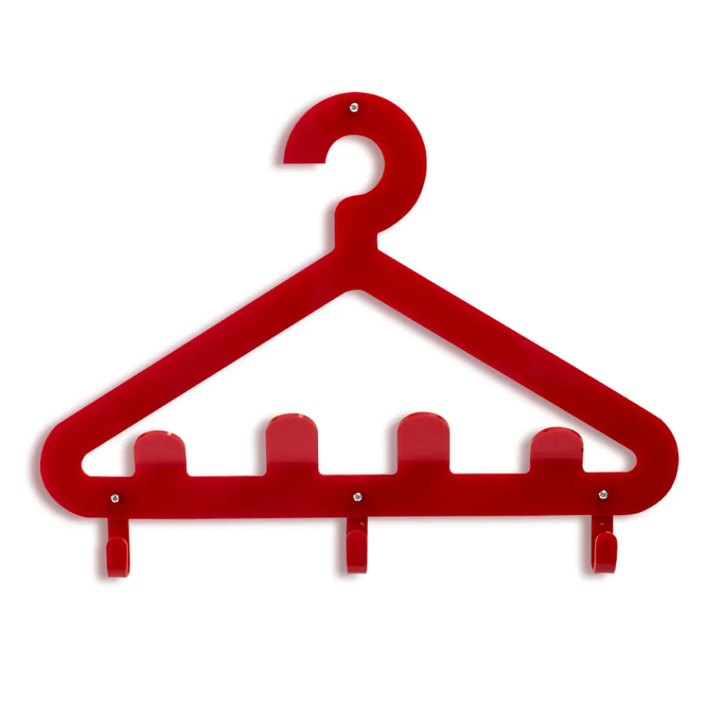 Wandgarderobe Kleiderbügel aus recycelbarem Plexiglas 2 Stück - Tirreno