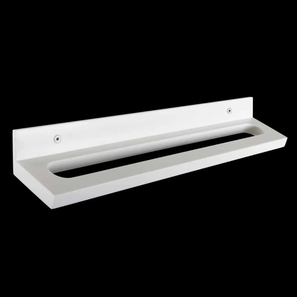Wand-Handtuchhalter aus weißem Corian, freiliegende Schrauben im italienischen Design - Elono