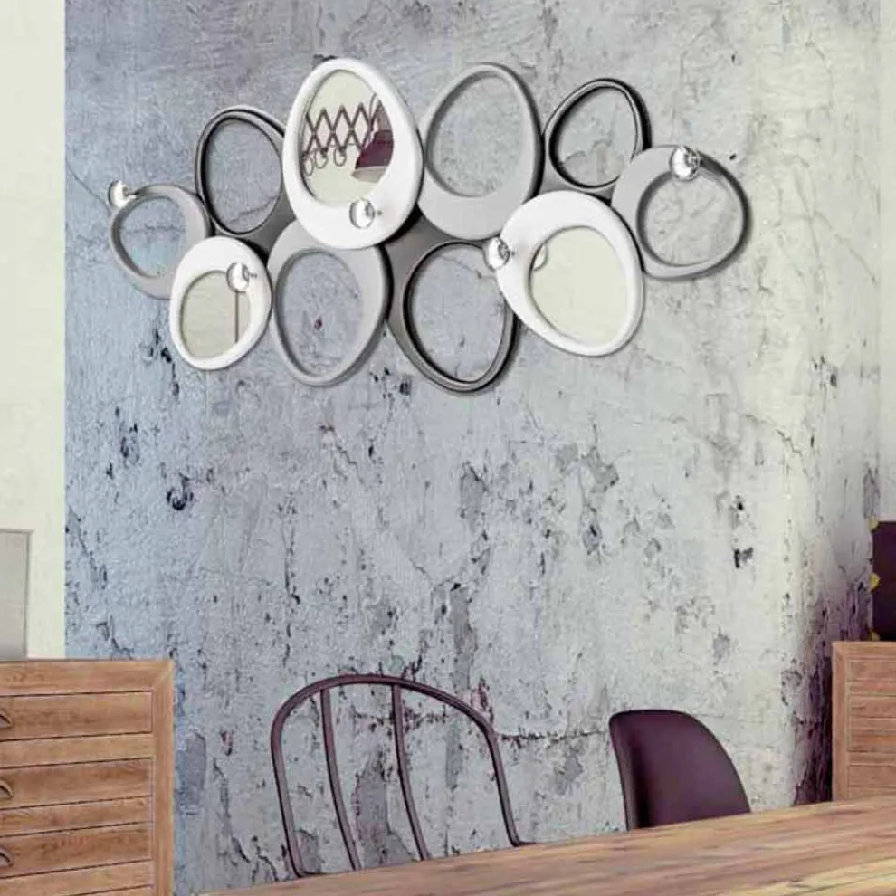 Wand-Kleiderständer in modernem Design Molecole Viadurini Decor