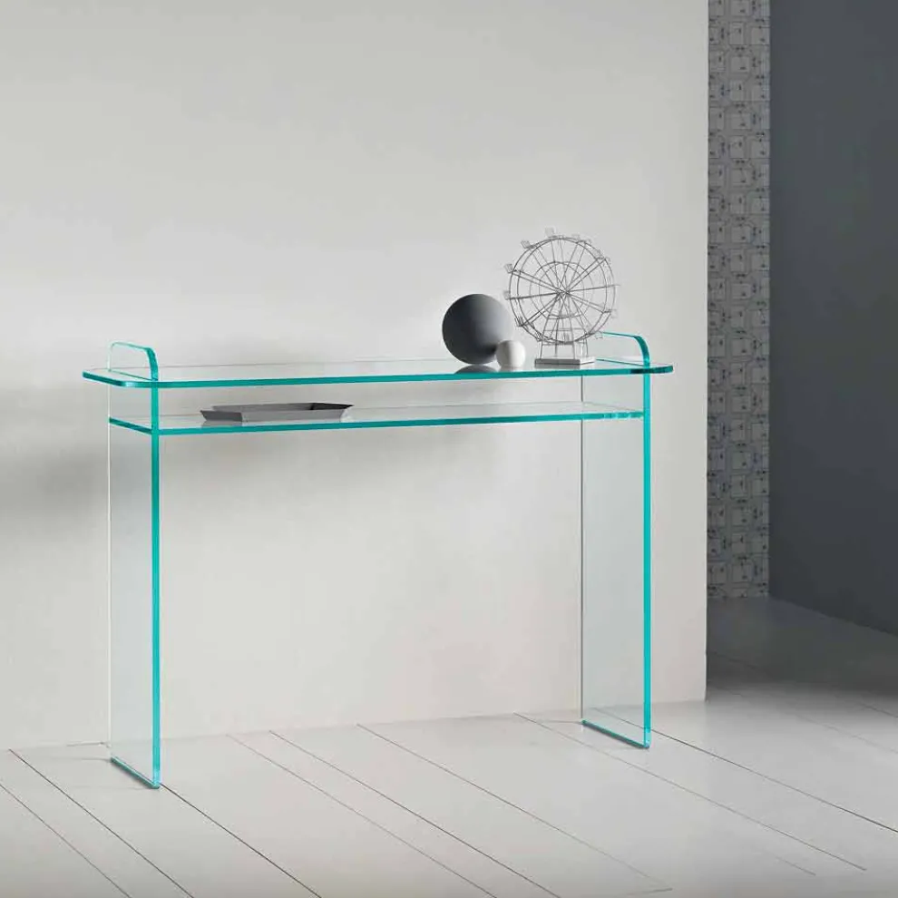 Wandkonsole für den Eingang in Extra-Klarglas-Luxus-Design - Salvie