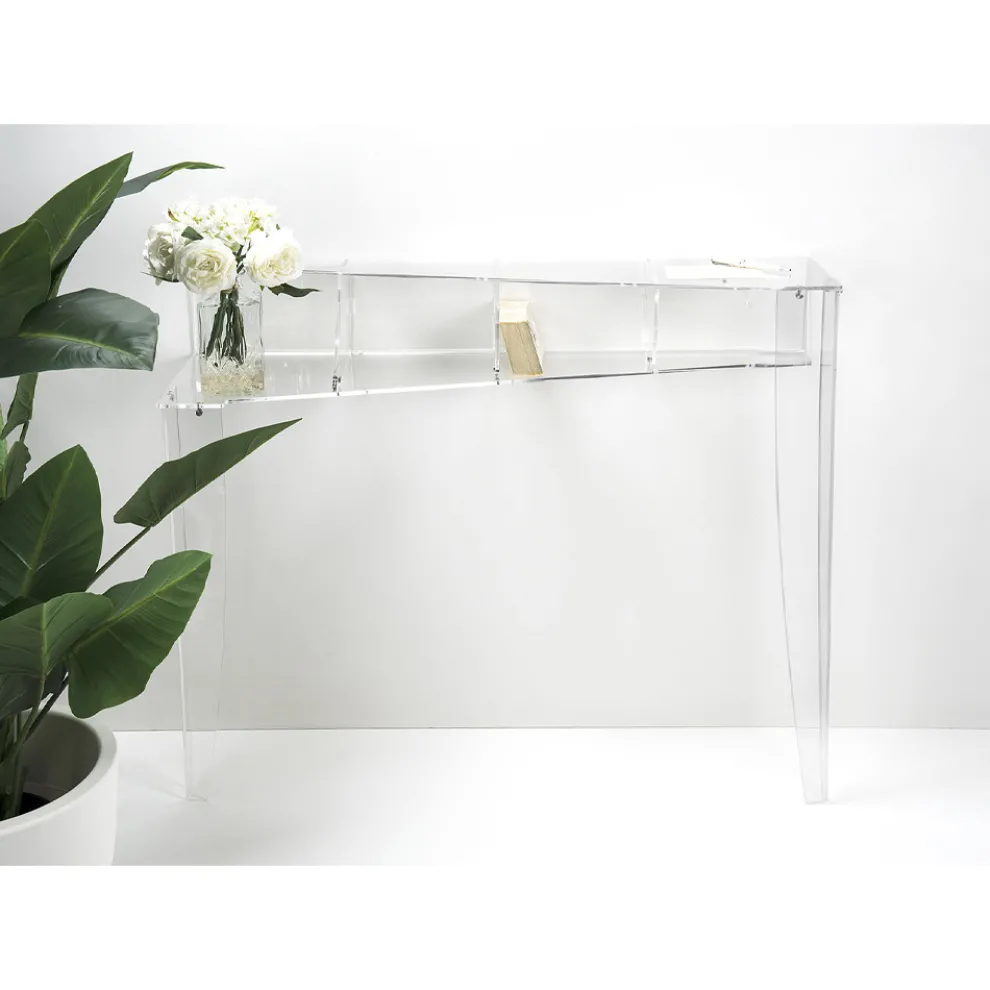 Wandkonsole in transparentem Plexiglas Piano Design - Valeria