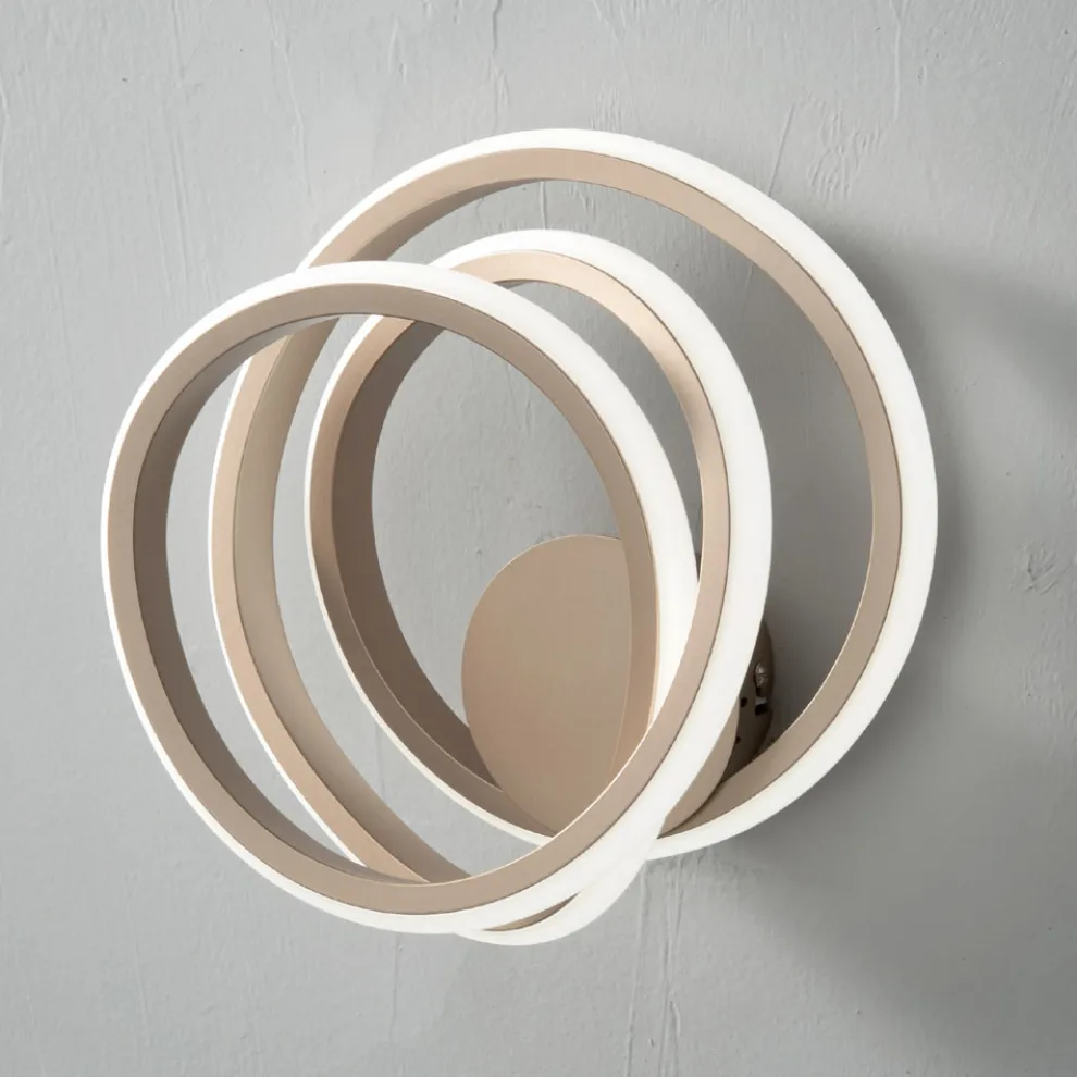 Wandlampe aus goldfarbenem Metall Modernes Design Schlafzimmer - Point