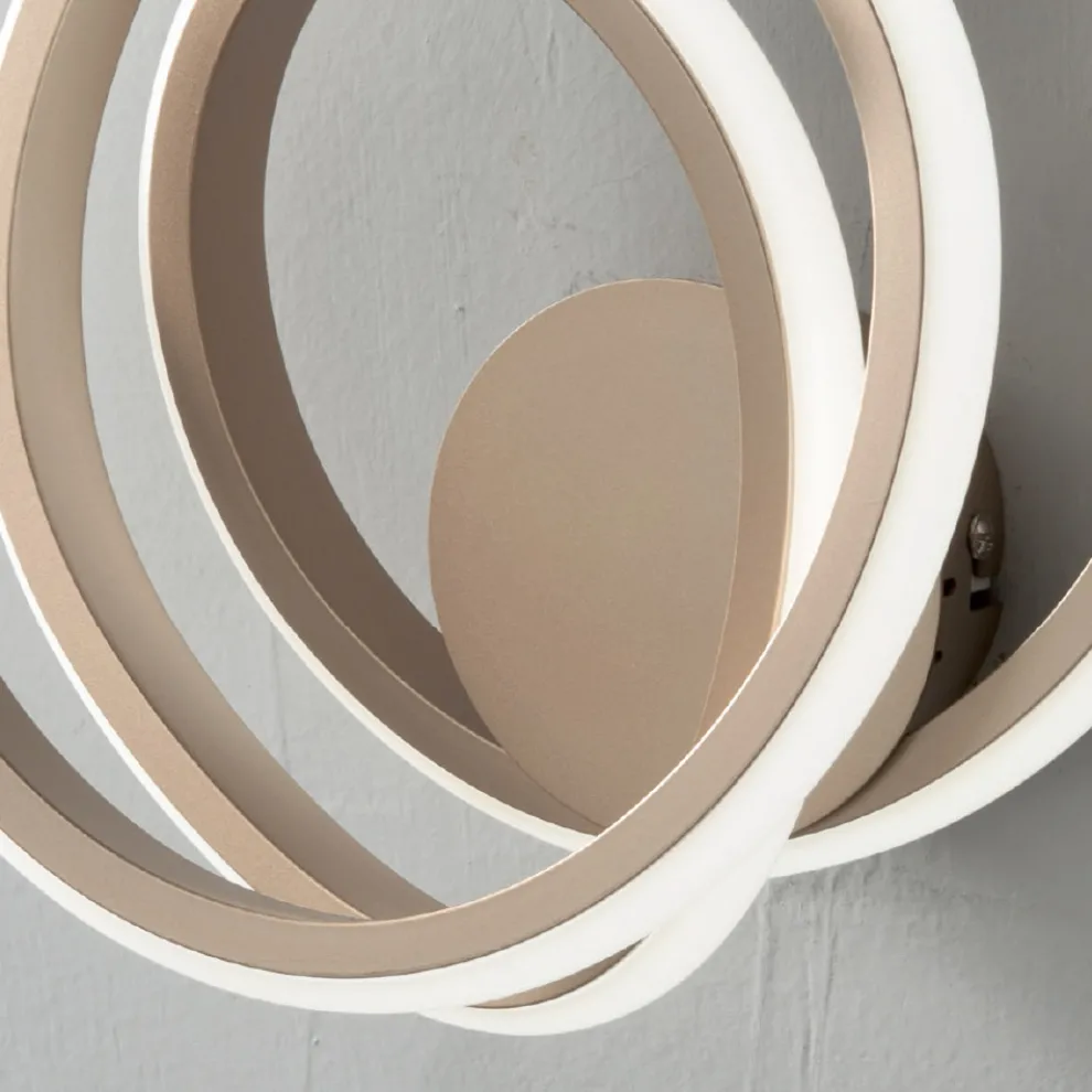 Wandlampe aus goldfarbenem Metall Modernes Design Schlafzimmer - Point