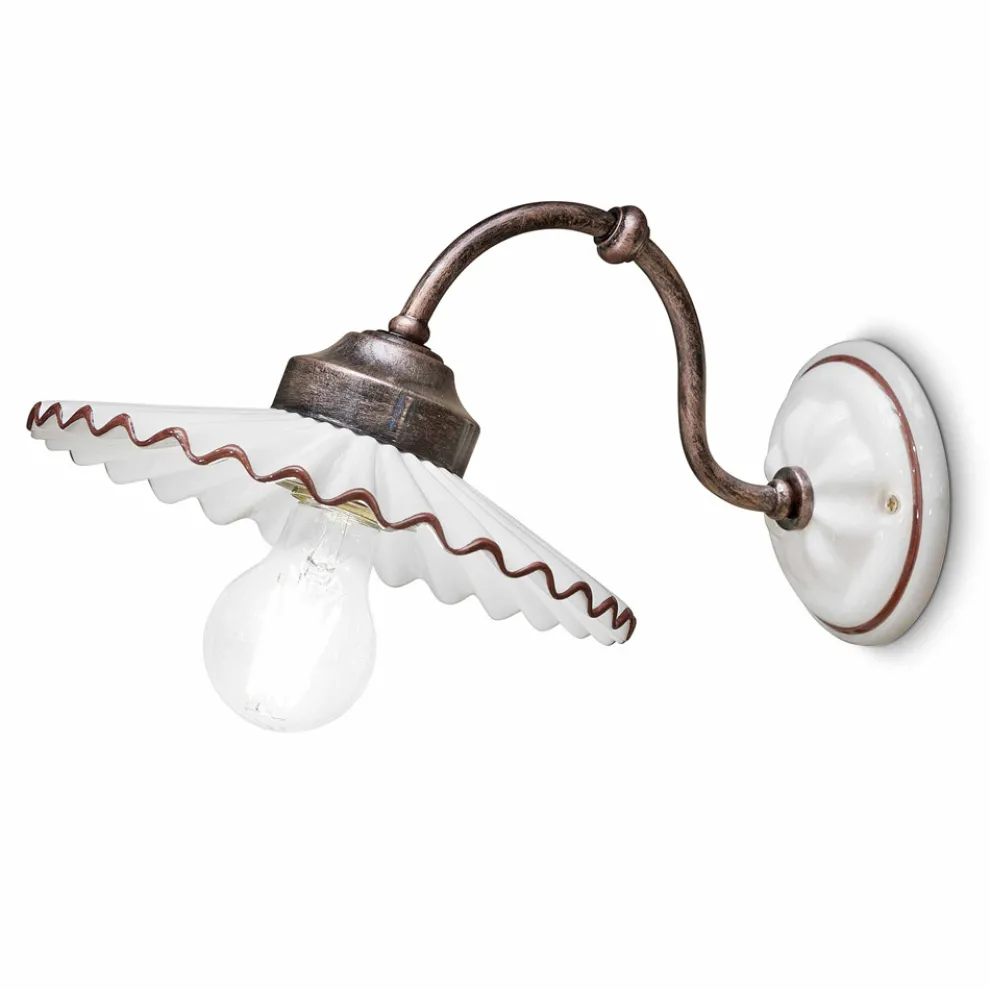 Wandlampe aus Keramik hochglänzend Ferroluce