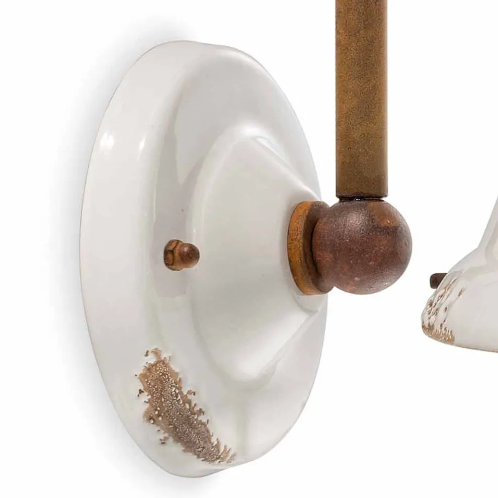 Wandlampe aus Keramik und Metall Skyler im Industrial Style