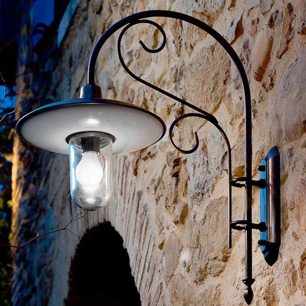 Wandlampe aus Kupfer, Messing, Glas und Aluminium Otello von Aldo Bernardi