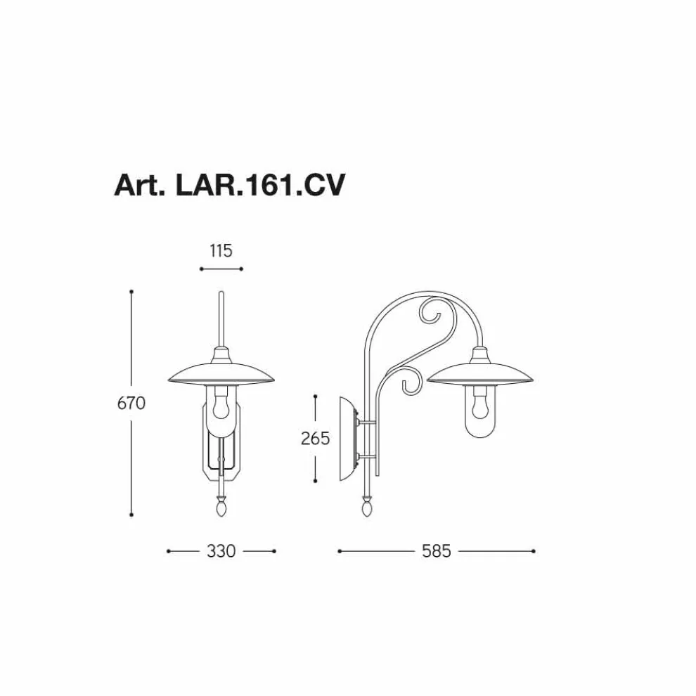 Wandlampe aus Kupfer, Messing, Glas und Aluminium Otello von Aldo Bernardi