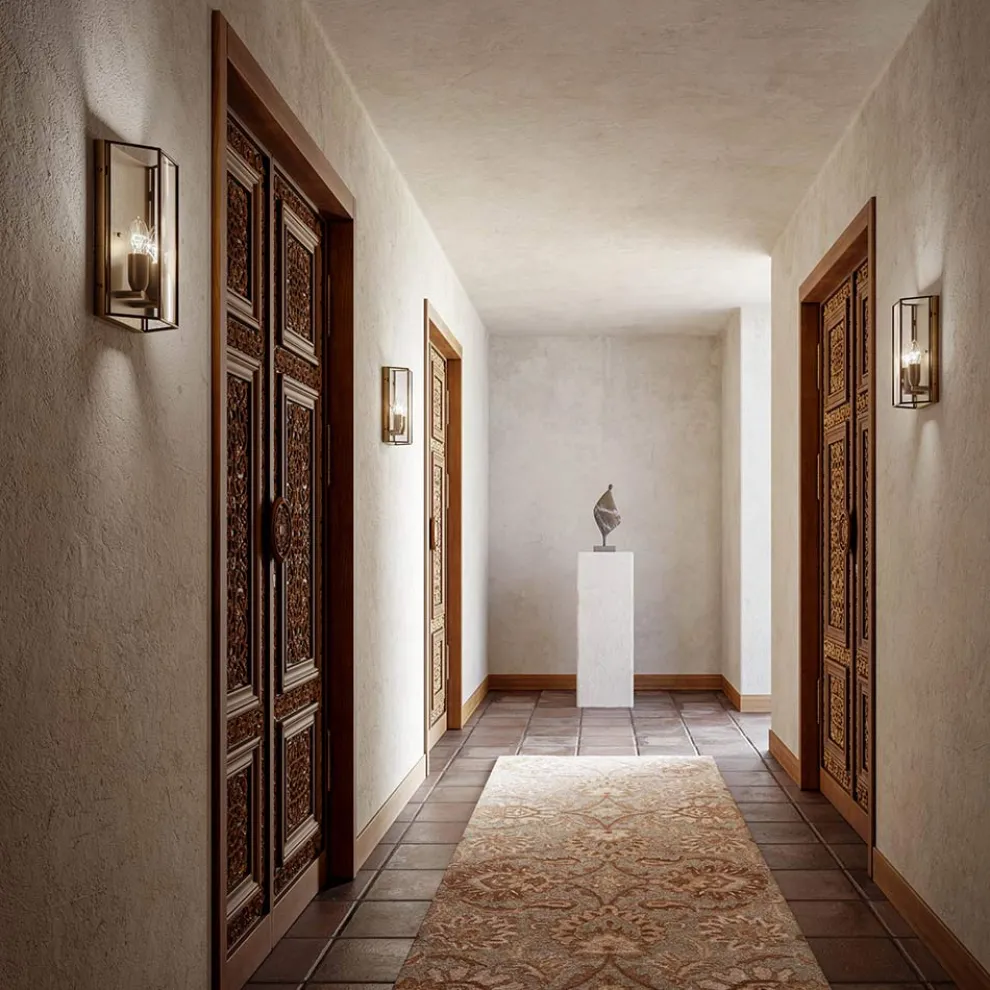 Wandlampe aus Messing und Glas mit 2 Lichtern Handgefertigtes Design - Bound von Il Fanale