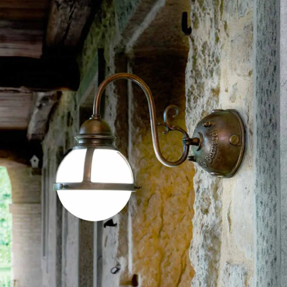 Wandlampe aus Messing und Glas Cimosa von Aldo Bernardi