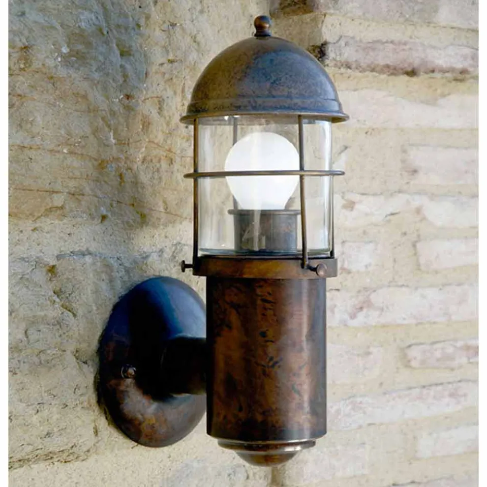 Wandlampe für den Außenbereich aus Messing und Kupfer Attila von Aldo Bernardi