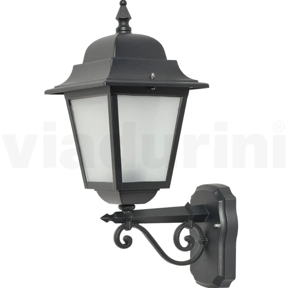 Wandlaterne aus Aluminiumdruckguss und Glasdiffusor - Scintilla