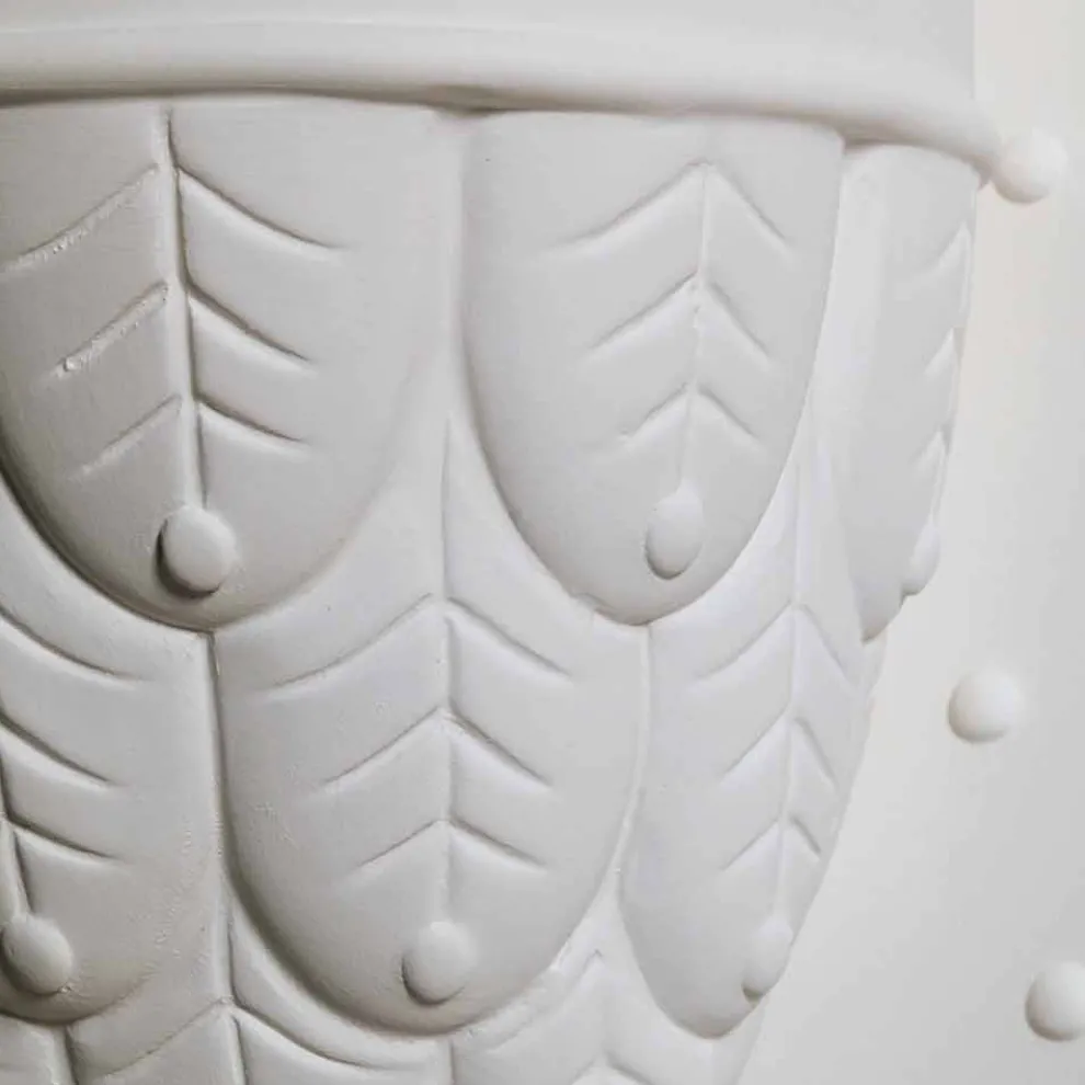 Wandleuchte 2 Lichter in Matt White Ceramic Modern Design Owl - Owl