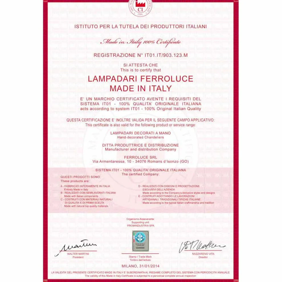 Wandleuchte aus Keramik von Ferroluce