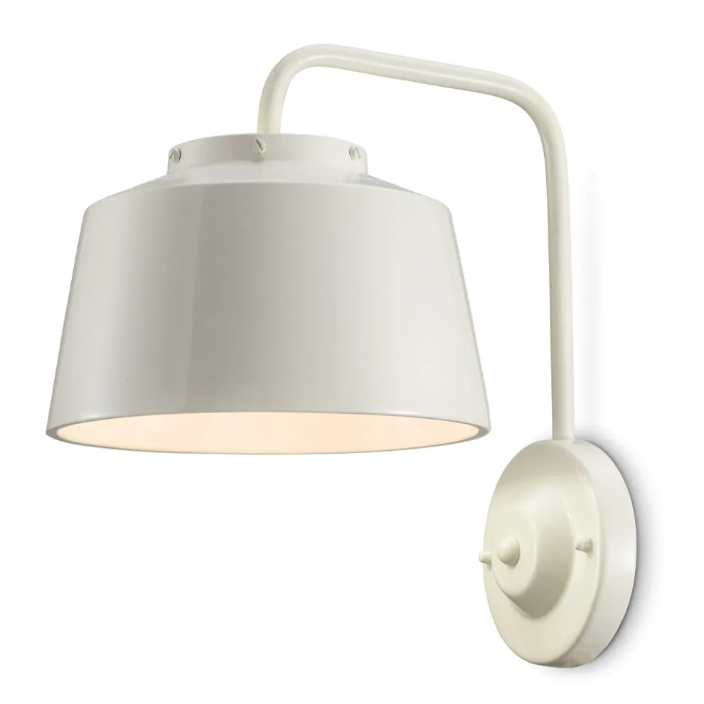 Wandleuchte aus Metall und handgefertigter Keramik mit doppelter Öffnung - 50er Jahre