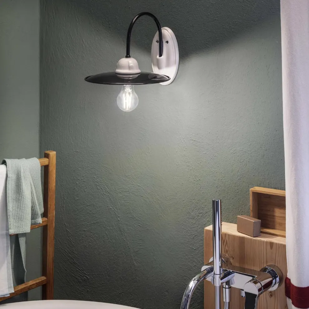 Wandleuchte im rustikalen Stil aus Keramik von Ferroluce