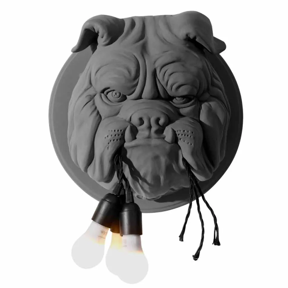 Wandleuchte mit 3 Lichtern in Grau oder Weiß Keramik Modernes Design - Dogbull