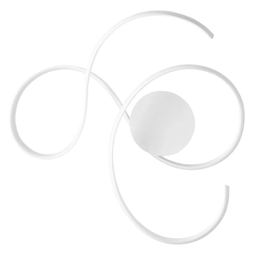 Wandleuchte mit LED in modernem Design aus lackiertem Metall - Trella