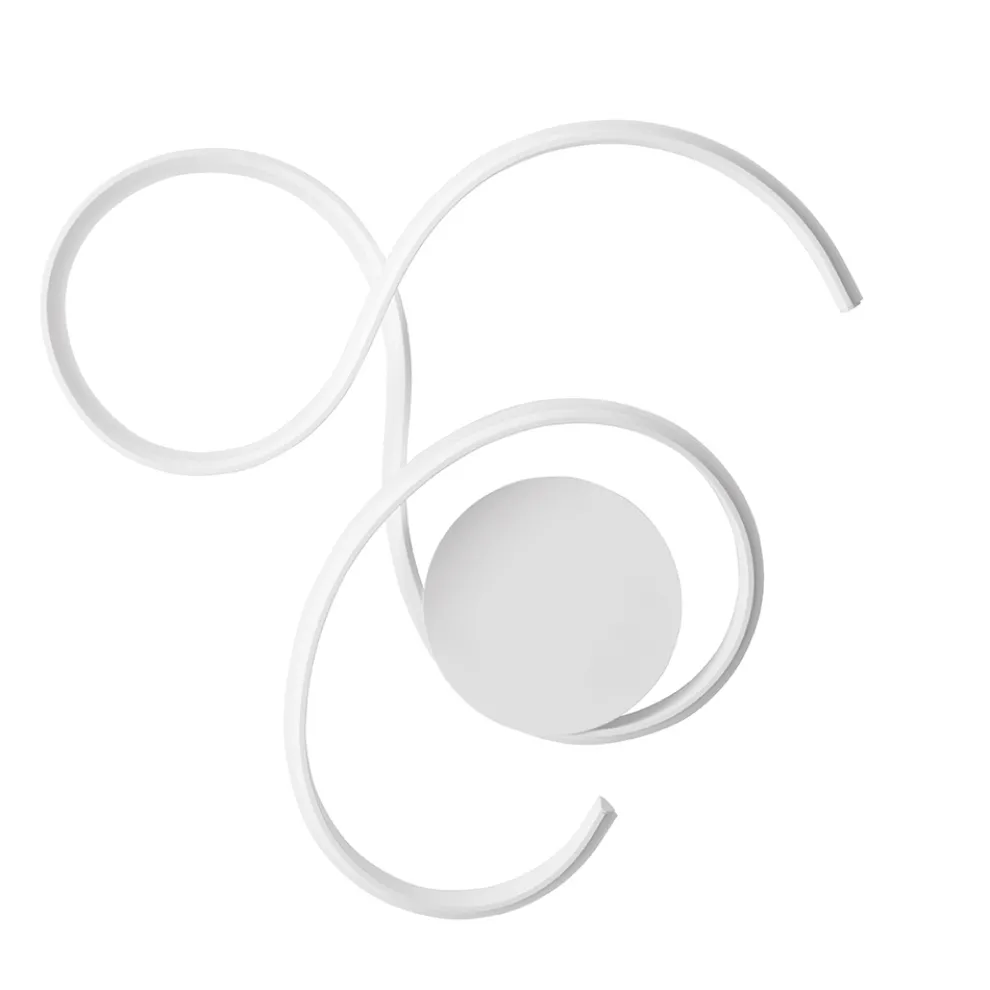 Wandleuchte mit LED in modernem Design aus lackiertem Metall - Trella