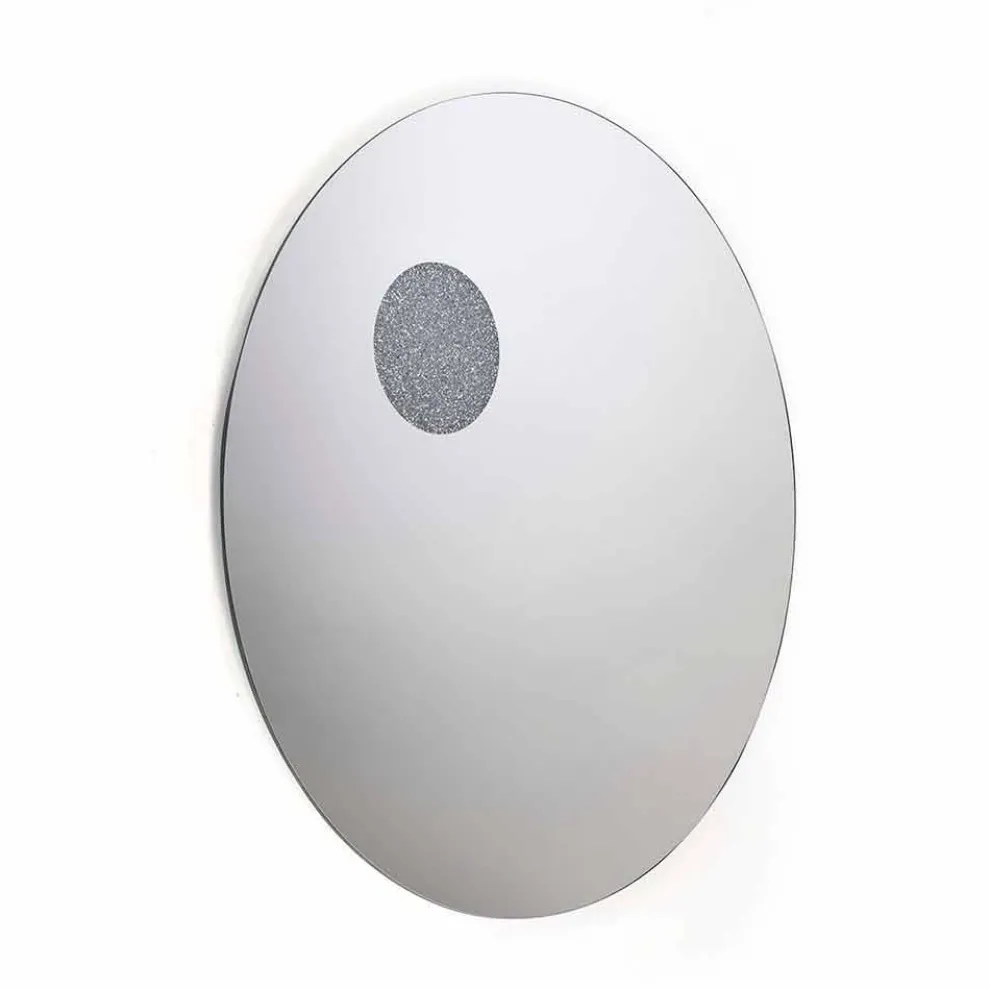 Wandspiegel Amos, modernes Design, 100% Made in Italy, Glitzer und Glas