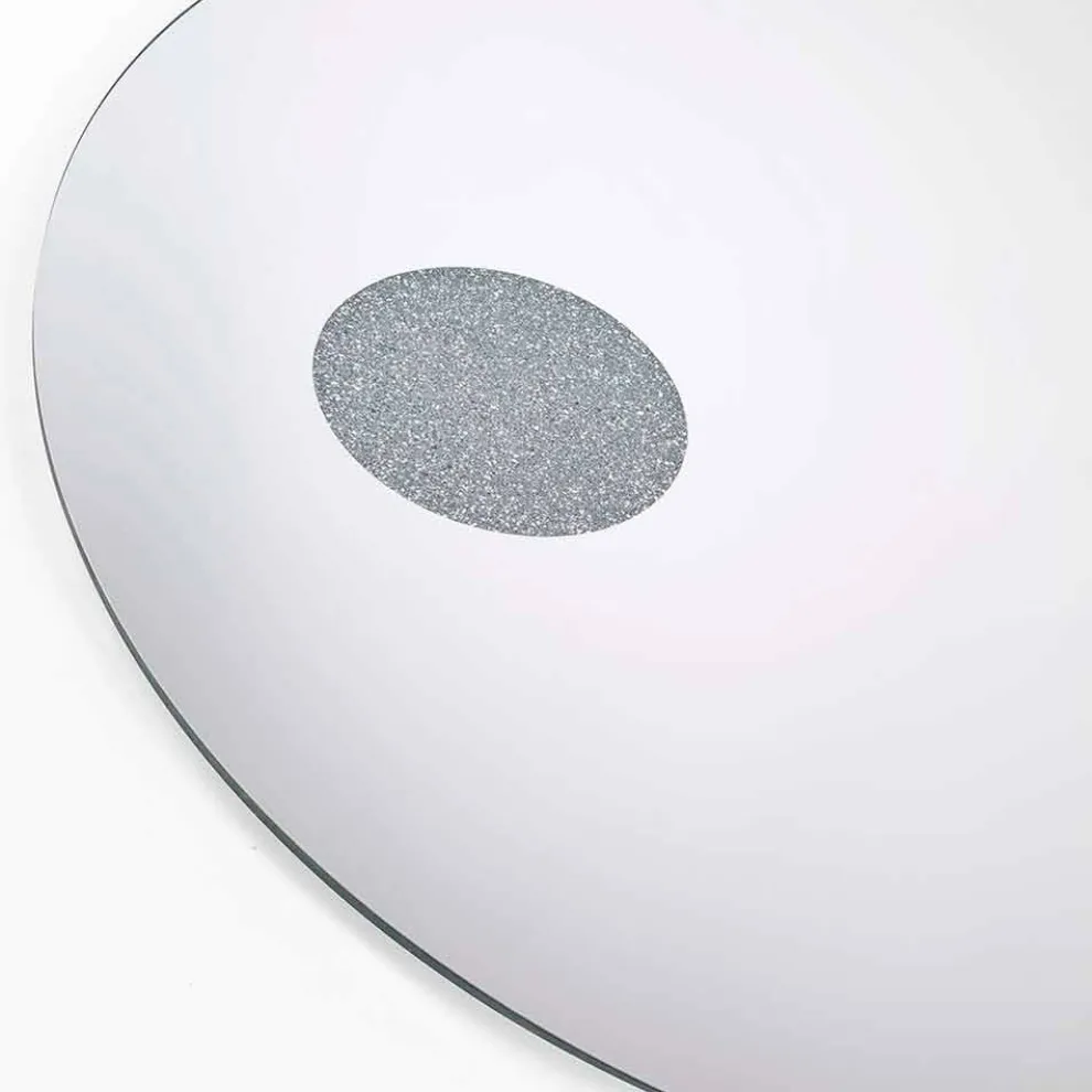 Wandspiegel Amos, modernes Design, 100% Made in Italy, Glitzer und Glas