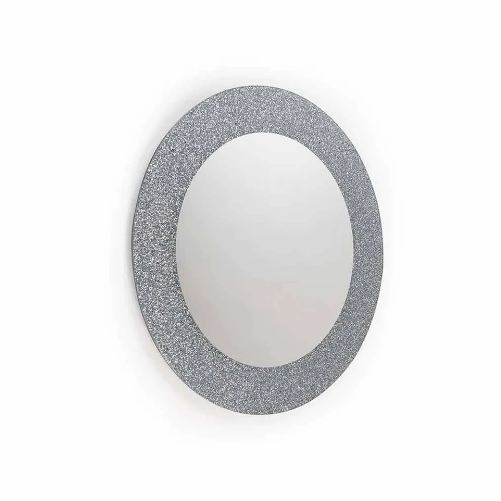 Wandspiegel Auro, modernes Design, made in Italy, Glitzer und Glas