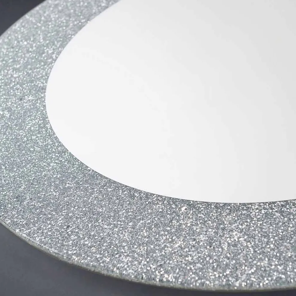 Wandspiegel Auro, modernes Design, made in Italy, Glitzer und Glas