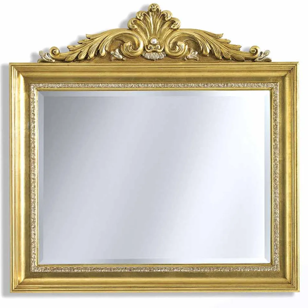 Wandspiegel aus Friesharz und Holz handgefertigt in Italien Ivan