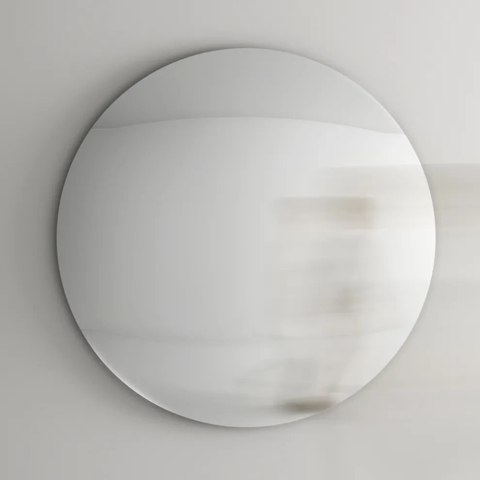 Wandspiegel aus gebogenem konvexem Glas in verschiedenen Ausführungen - Hell