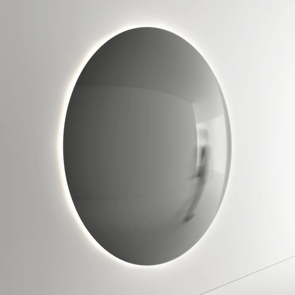 Wandspiegel aus gebogenem konvexem Glas in verschiedenen Ausführungen - Hell