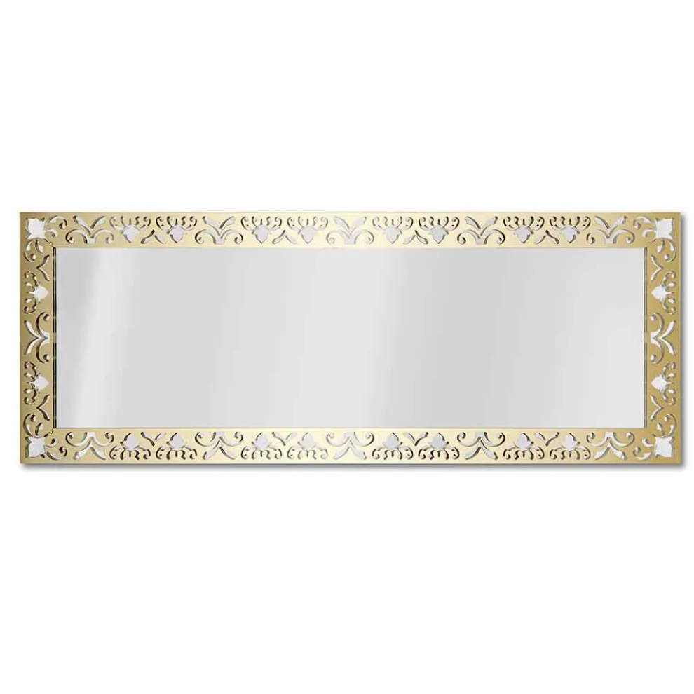 Wandspiegel aus Gold-, Silber- oder Bronzeplexiglas mit Rahmen - Nektar