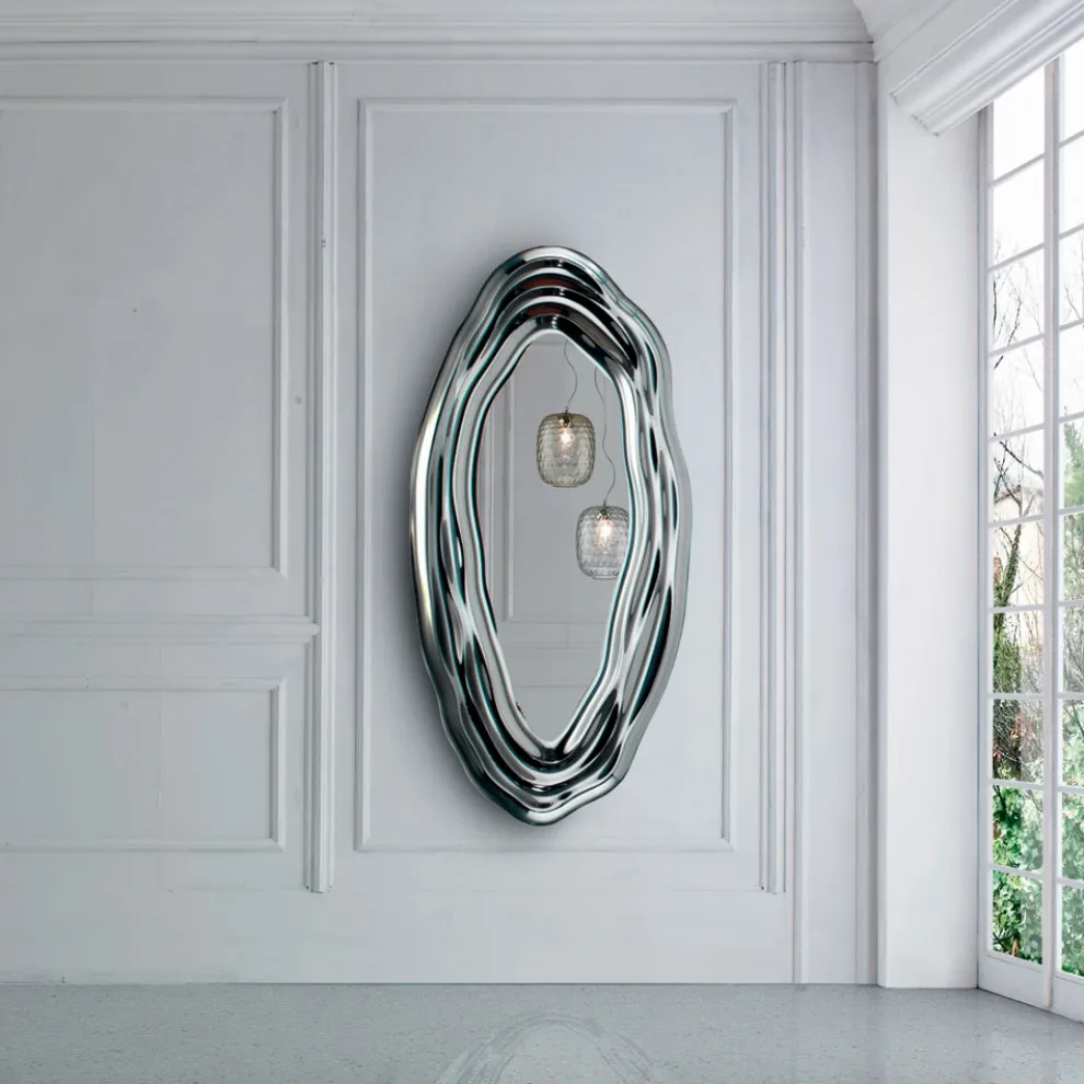 Wandspiegel aus Kristall, hergestellt in Italien – Pescara